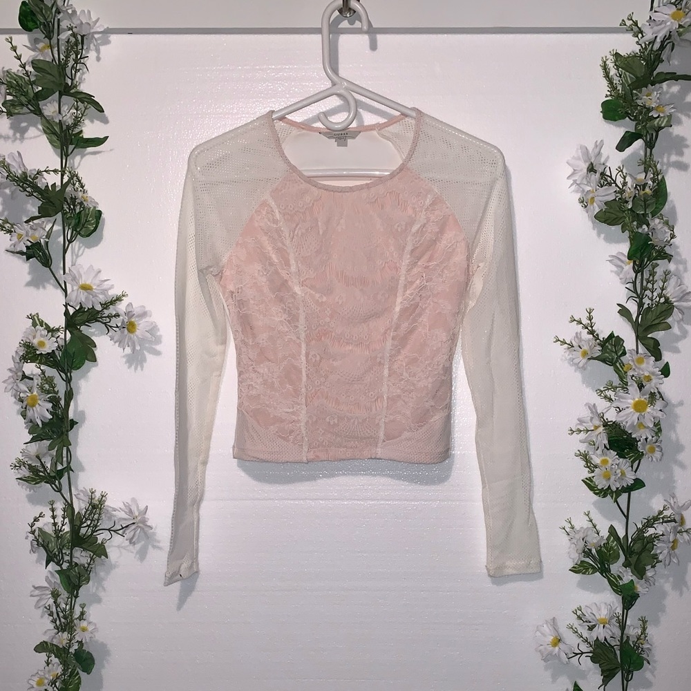 GUESS Lace Mix Top